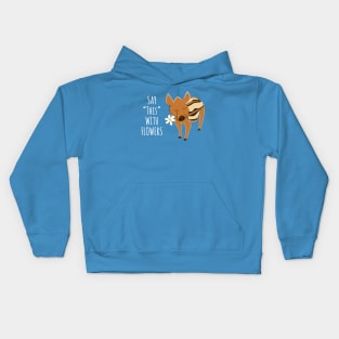 Little boar with a flower #2 Kids Hoodie